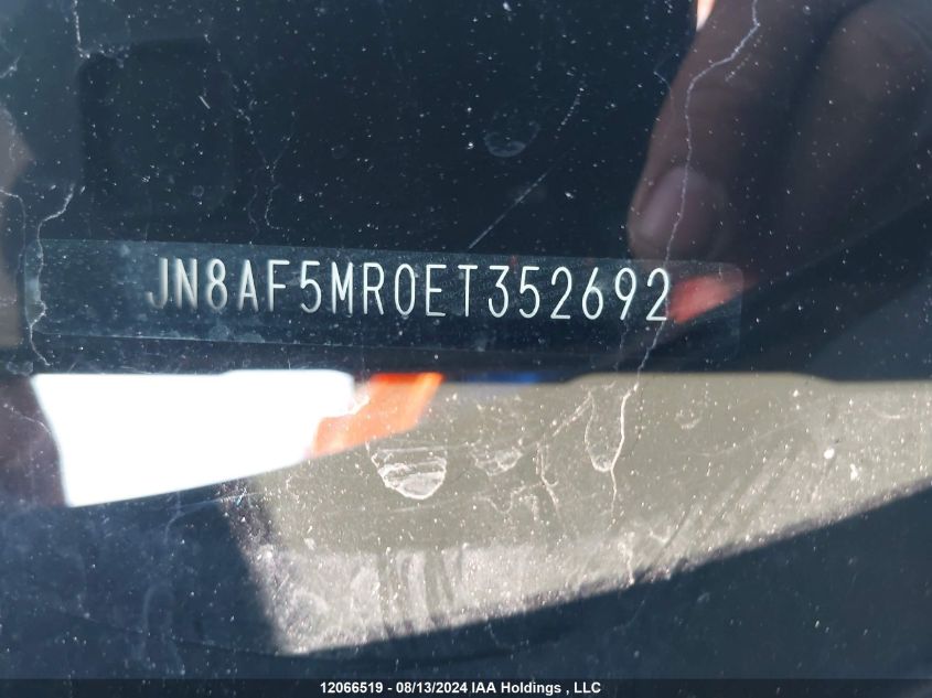 2014 Nissan Juke VIN: JN8AF5MR0ET352692 Lot: 12066519