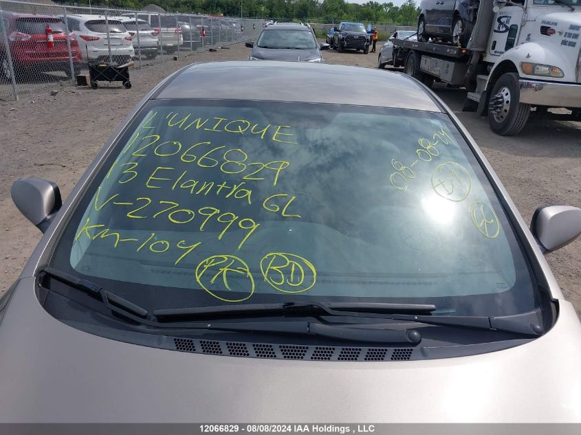 2013 Hyundai Elantra Gl VIN: 5NPDH4AE8DH270999 Lot: 12066829