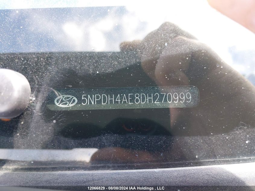 2013 Hyundai Elantra Gl VIN: 5NPDH4AE8DH270999 Lot: 12066829