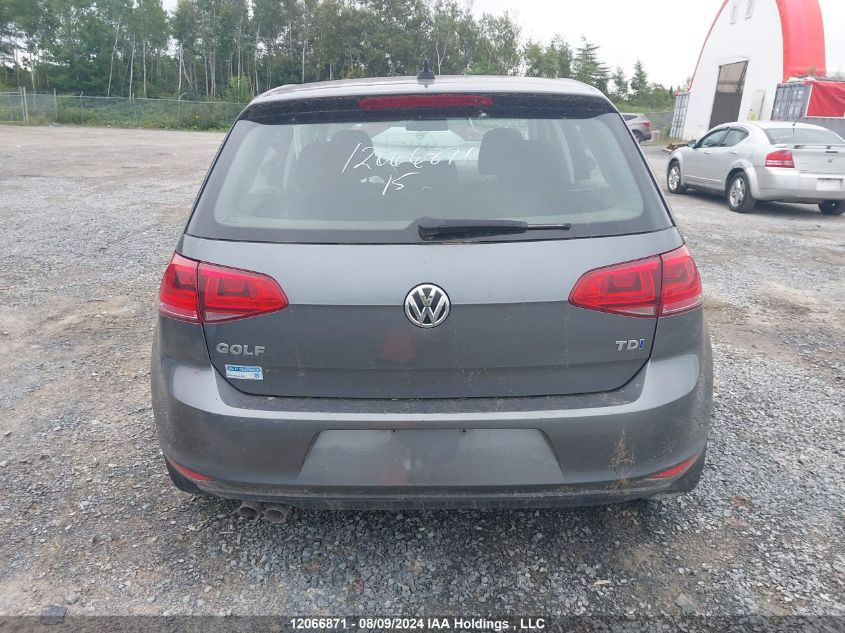 2015 Volkswagen Golf Tdi VIN: 3VWRA7AU8FM045916 Lot: 12066871