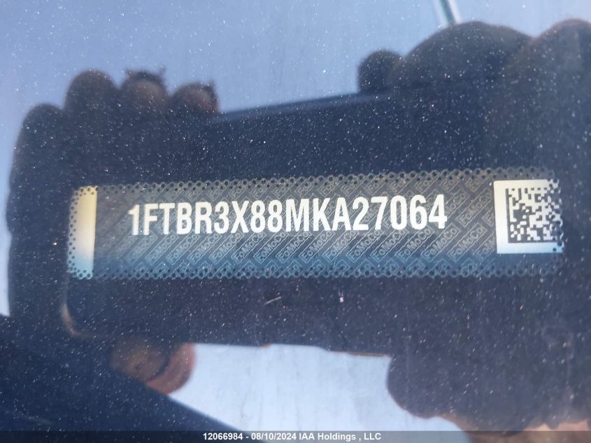 2021 Ford Transit T-250 VIN: 1FTBR3X88MKA27064 Lot: 12066984