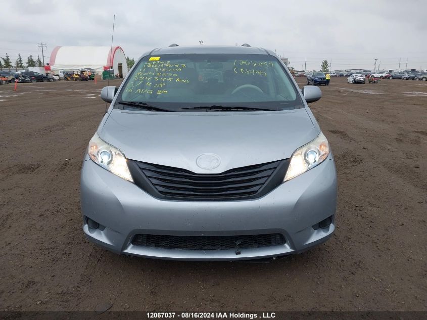 2011 Toyota Sienna VIN: 5TDZK3DC1BS042670 Lot: 12067037