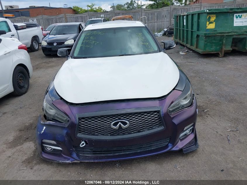 2014 Infiniti Q50 VIN: JN1BV7AR3EM695187 Lot: 12067046