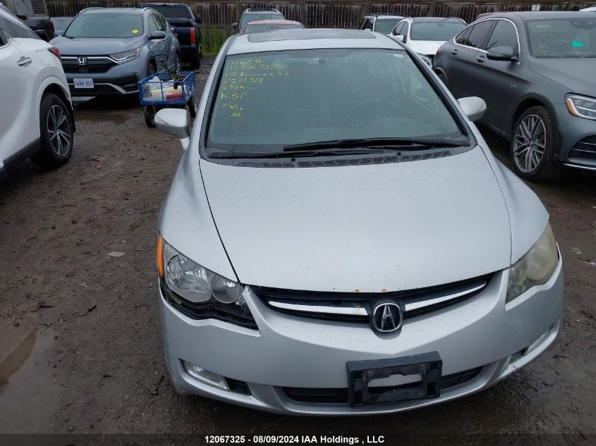 2008 Acura Csx Technology VIN: 2HHFD56718H201314 Lot: 12067325