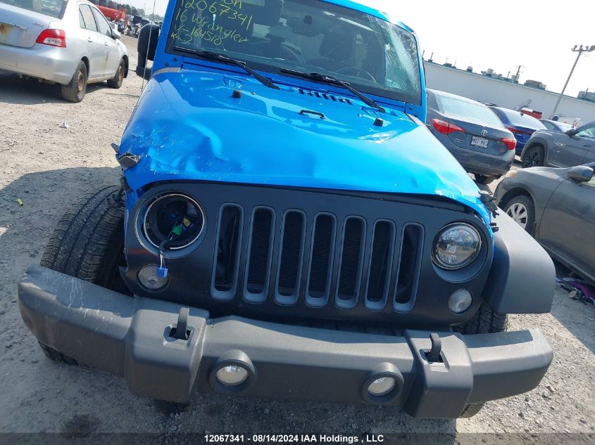 2016 Jeep Wrangler Sport VIN: 1C4AJWAG6GL164510 Lot: 12067341