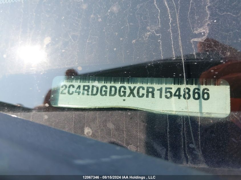 2012 Dodge Grand Caravan Crew VIN: 2C4RDGDGXCR154866 Lot: 12067346