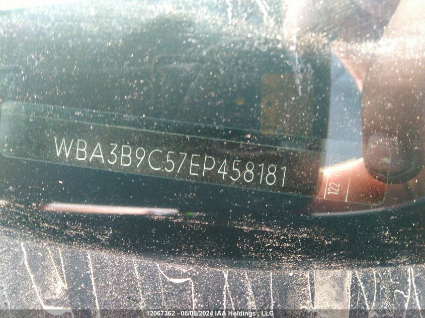 2014 BMW 335 Xi VIN: WBA3B9C57EP458181 Lot: 12067362