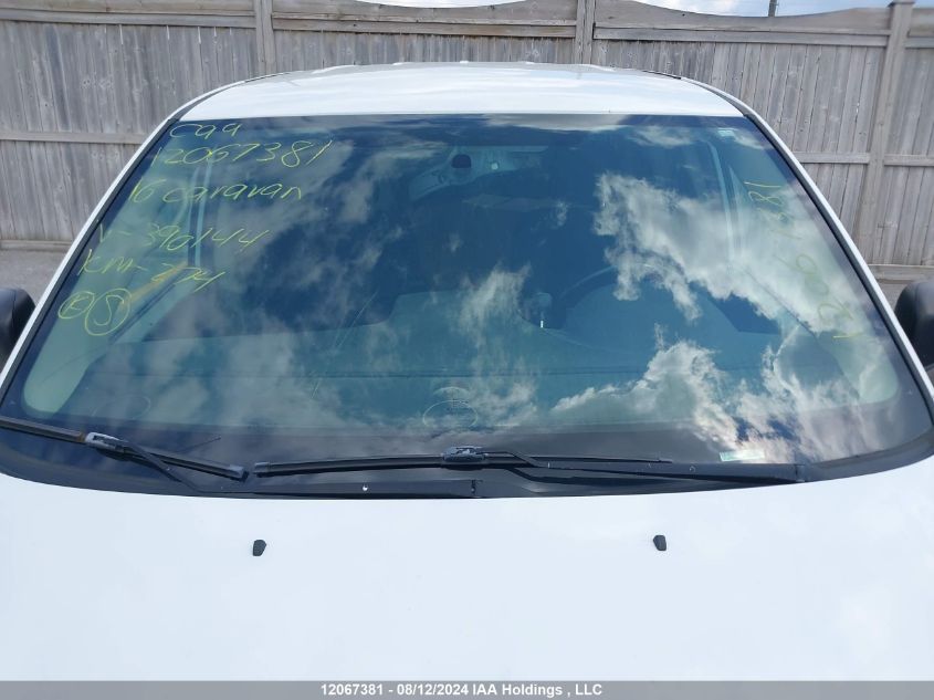 2016 Dodge Grand Caravan Se VIN: 2C4RDGBG0GR390144 Lot: 12067381