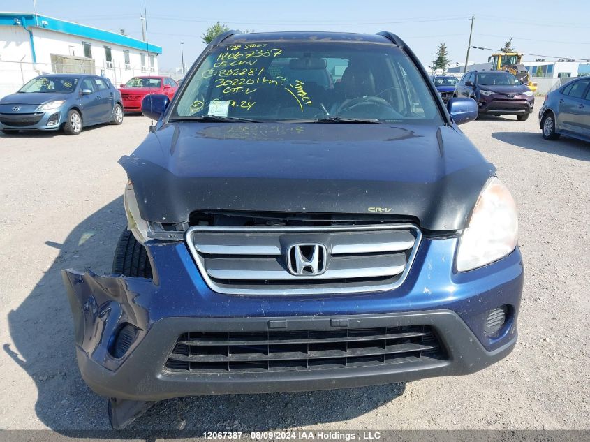 2005 Honda Cr-V VIN: JHLRD789X5C802281 Lot: 12067387