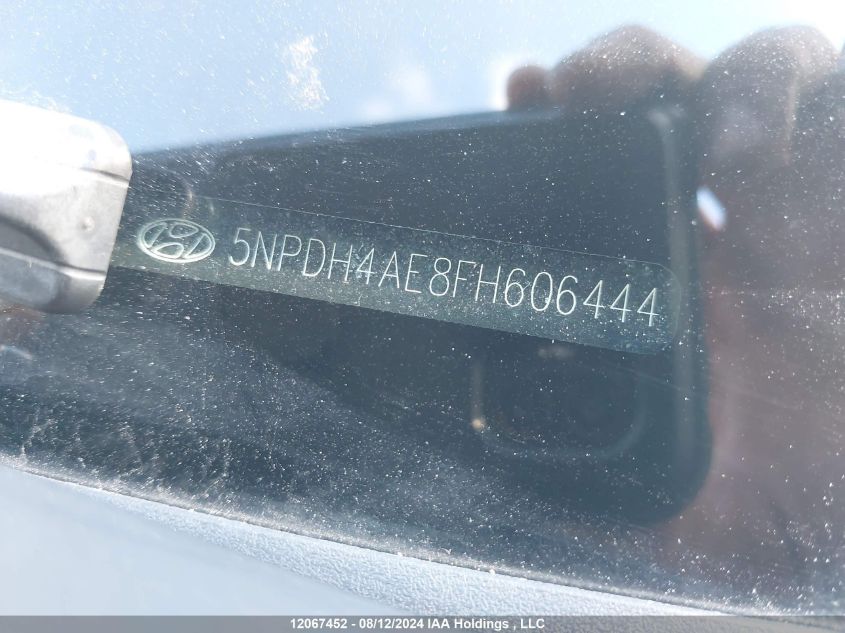 2015 Hyundai Elantra Se/Sport/Limited VIN: 5NPDH4AE8FH606444 Lot: 12067452