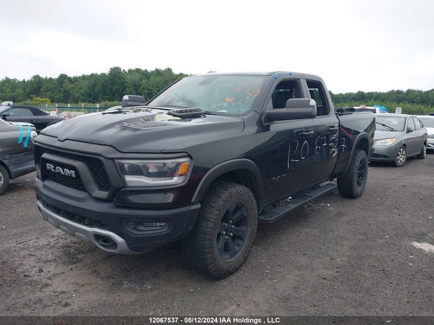2020 Ram 1500 Sport/Rebel black pickup null 1C6SRFET3LN115890 photo #3