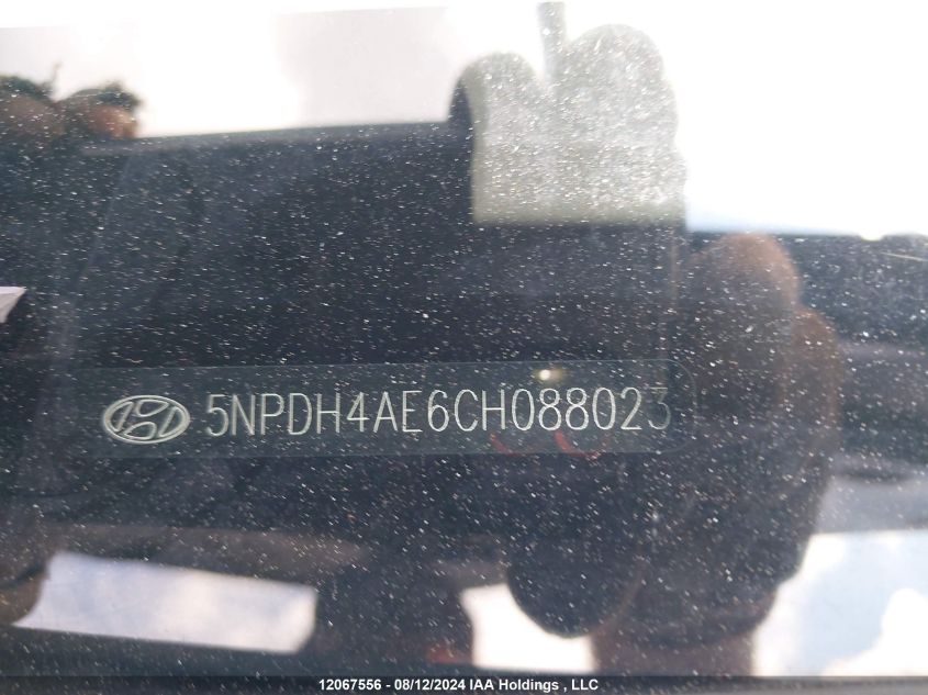 2012 Hyundai Elantra Gl VIN: 5NPDH4AE6CH088023 Lot: 12067556