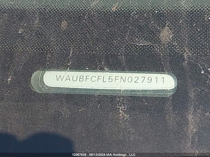 2015 Audi A4 VIN: WAUBFCFL5FN027911 Lot: 12067638