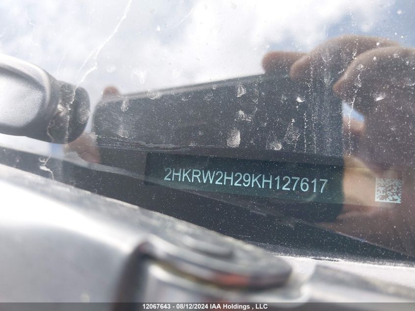 2019 Honda Cr-V VIN: 2HKRW2H29KH127617 Lot: 12067643