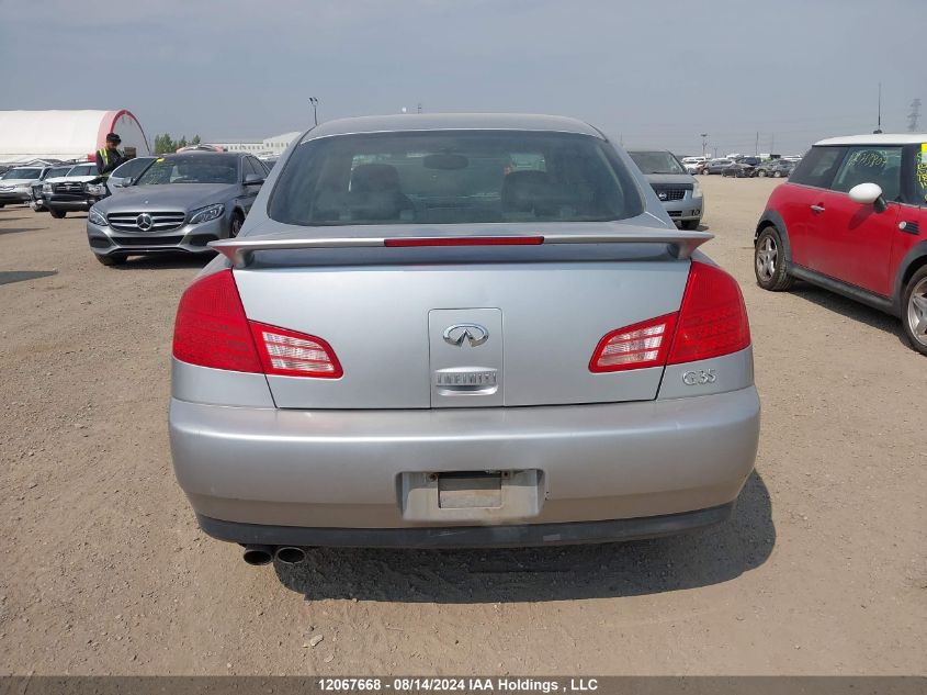 2003 Infiniti G35 Base W/6 Speed Manual/Luxury/Luxury Leather VIN: JNKCV51E63M020738 Lot: 12067668