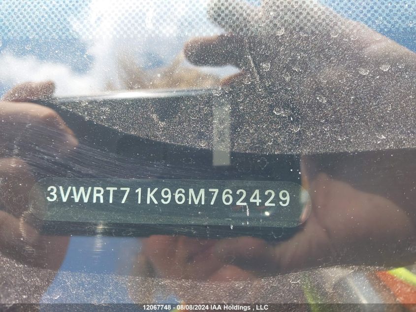 2006 Volkswagen Jetta Sedan VIN: 3VWRT71K96M762429 Lot: 12067748