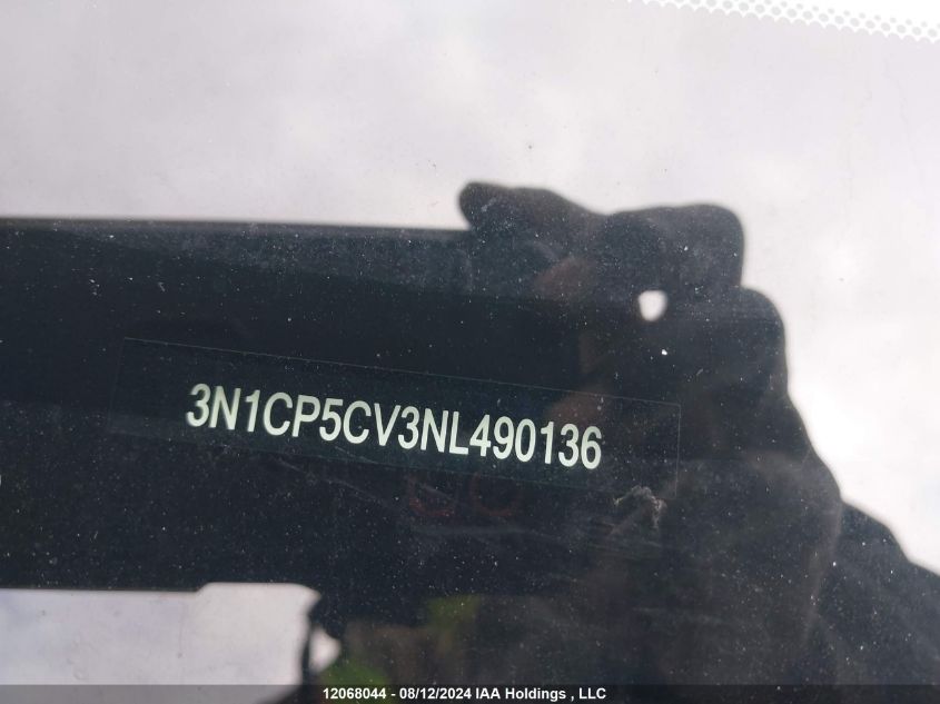 2022 Nissan Kicks VIN: 3N1CP5CV3NL490136 Lot: 12068044