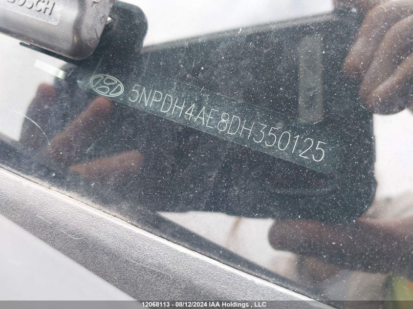 2013 Hyundai Elantra Gls/Limited VIN: 5NPDH4AE8DH350125 Lot: 12068113