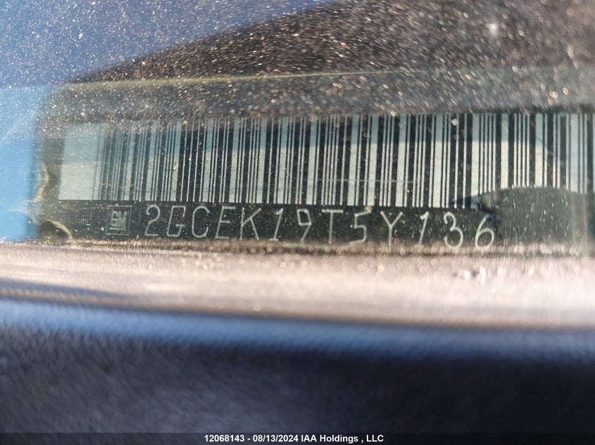 2000 Chevrolet Silverado 1500 VIN: 2GCEK19T5Y1369178 Lot: 12068143