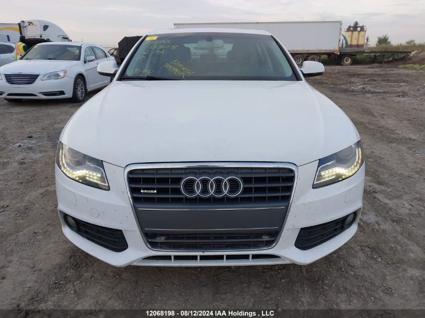 2012 Audi A4 Premium VIN: WAUFFCFL1CA089553 Lot: 12068198