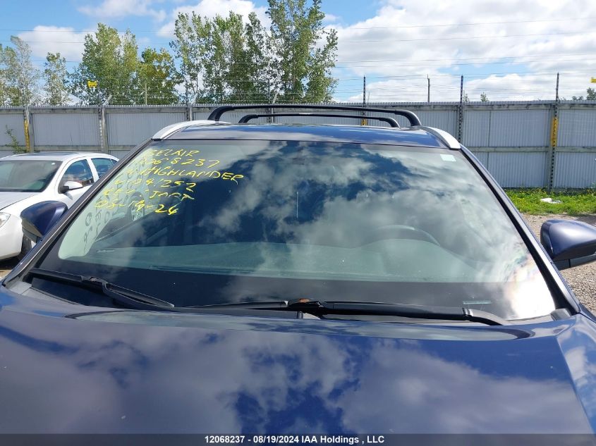 2014 Toyota Highlander VIN: 5TDJKRFH4ES041252 Lot: 12068237