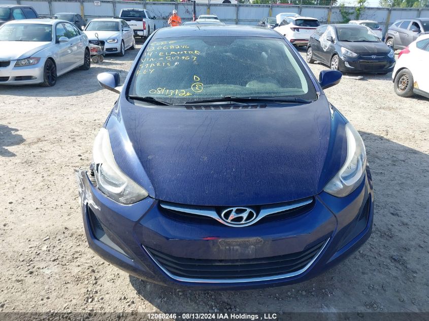 2014 Hyundai Elantra Gl VIN: 5NPDH4AEXEH507963 Lot: 12068246