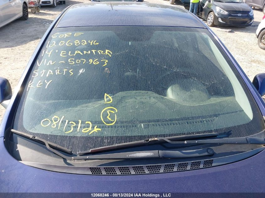 2014 Hyundai Elantra Gl VIN: 5NPDH4AEXEH507963 Lot: 12068246