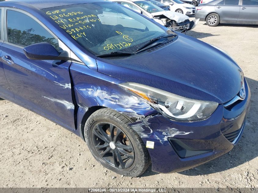 2014 Hyundai Elantra Gl VIN: 5NPDH4AEXEH507963 Lot: 12068246