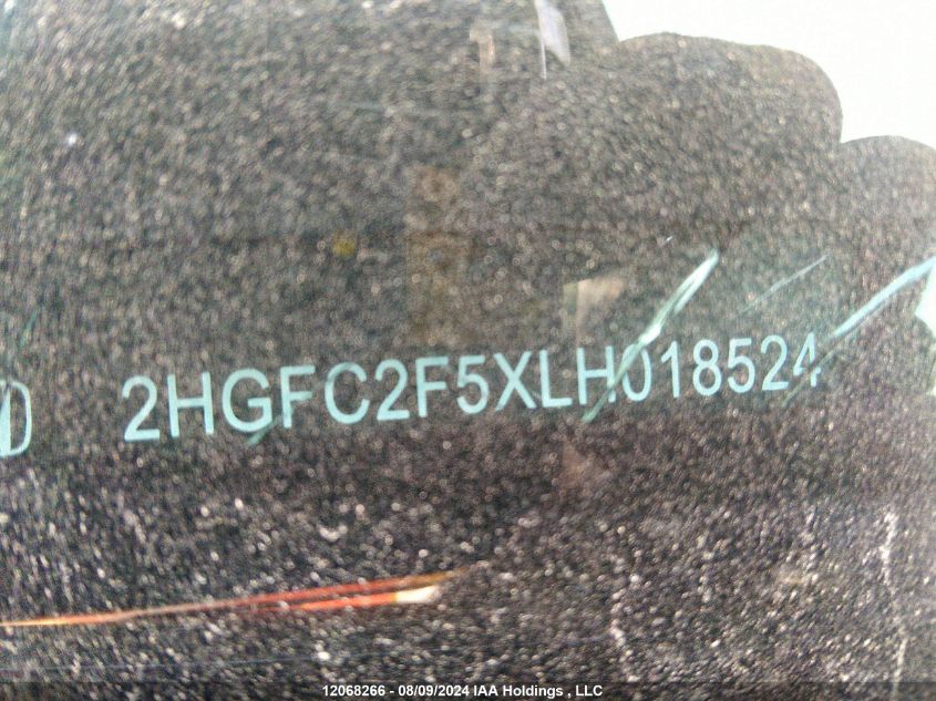 2020 Honda Civic Sedan VIN: 2HGFC2F5XLH018524 Lot: 12068266