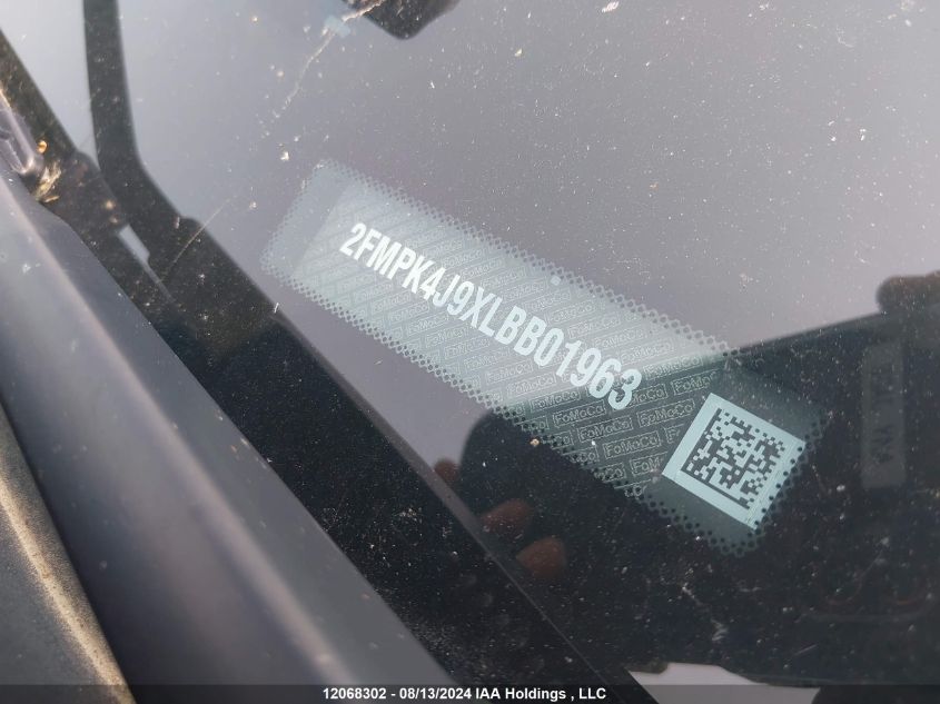 2020 Ford Edge Sel VIN: 2FMPK4J9XLBB01963 Lot: 12068302