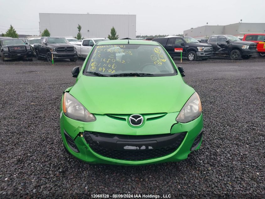 2013 Mazda Mazda2 VIN: JM1DE1KY7D0168042 Lot: 12068328