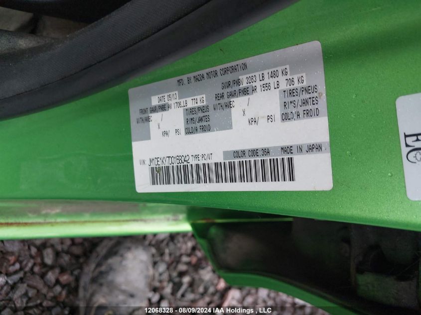 2013 Mazda Mazda2 VIN: JM1DE1KY7D0168042 Lot: 12068328