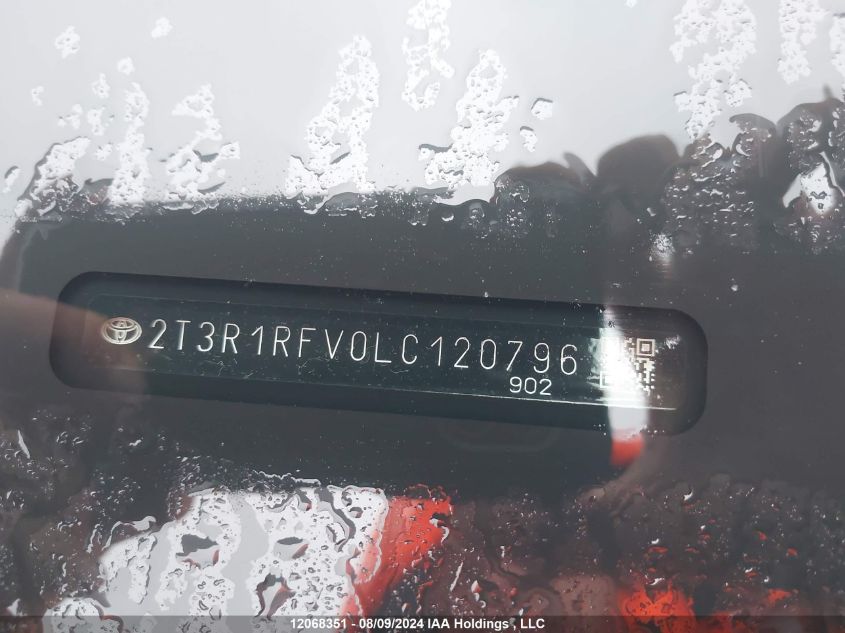 2020 Toyota Rav4 Xle VIN: 2T3R1RFV0LC120796 Lot: 12068351