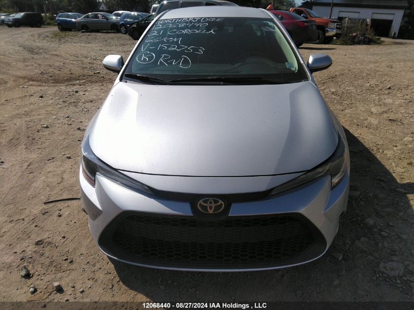 2021 Toyota Corolla Le VIN: 5YFBPMBE6MP152753 Lot: 12068440