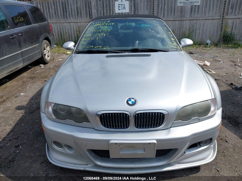 2002 BMW M3 VIN: WBSBR93452EX24153 Lot: 12068469