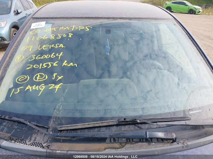 2009 Nissan Versa 1.8Sl VIN: 3N1BC13E49L360064 Lot: 12068508