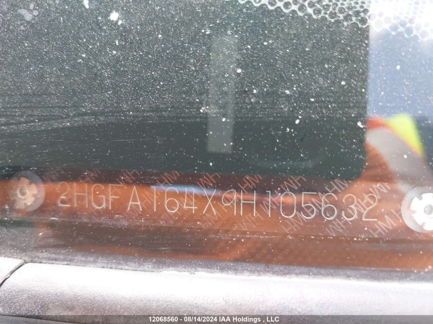 2009 Honda Civic Sdn VIN: 2HGFA164X9H105632 Lot: 12068560