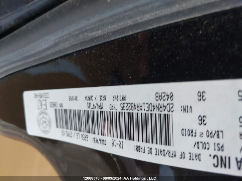 2010 Dodge Grand Caravan VIN: 2D4RN4DE1AR482235 Lot: 12068570