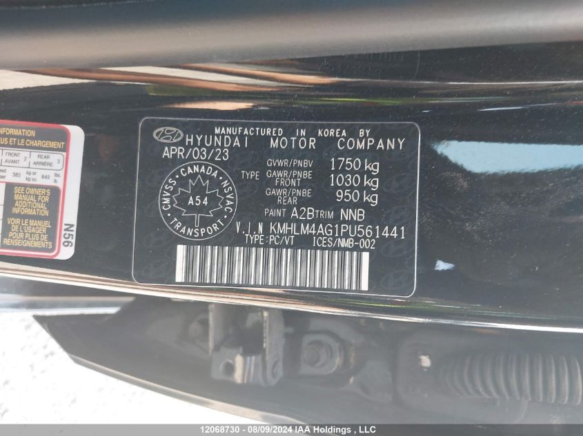 2023 Hyundai Elantra Sel VIN: KMHLM4AG1PU561441 Lot: 12068730