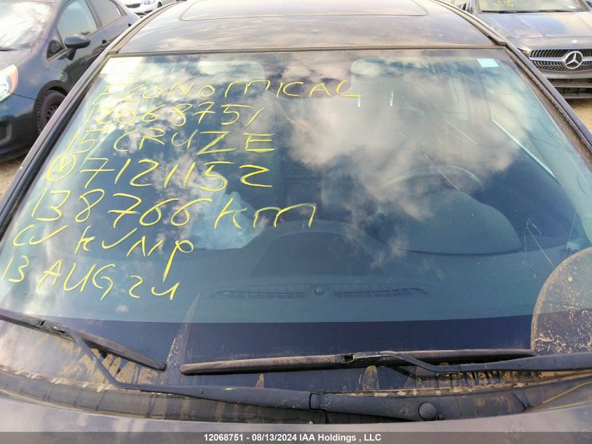 2015 Chevrolet Cruze VIN: 1G1PE5SB6F7121152 Lot: 12068751