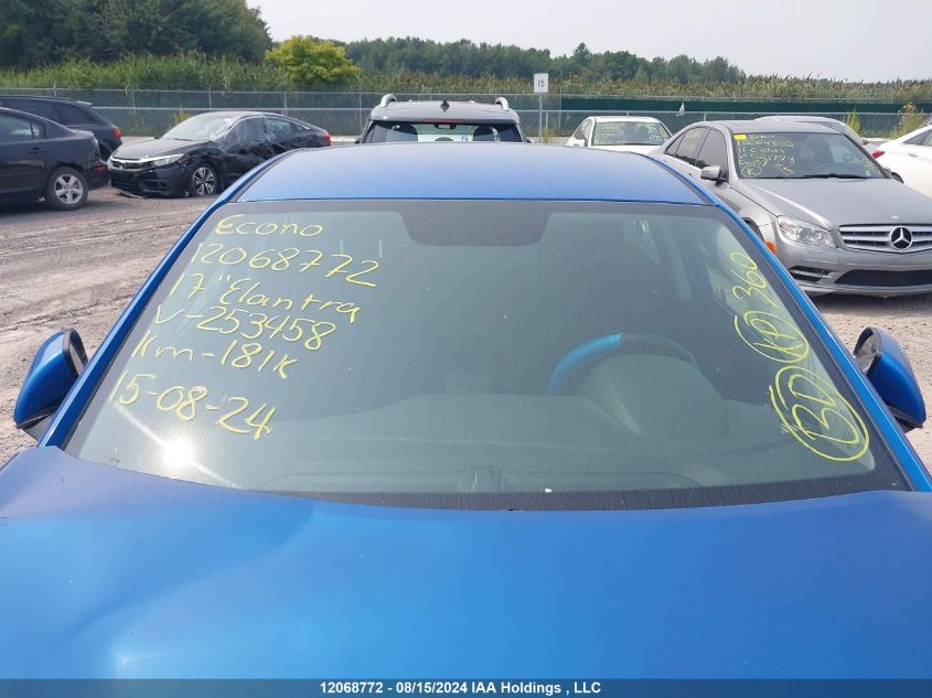 2017 Hyundai Elantra VIN: KMHD84LF3HU253458 Lot: 12068772