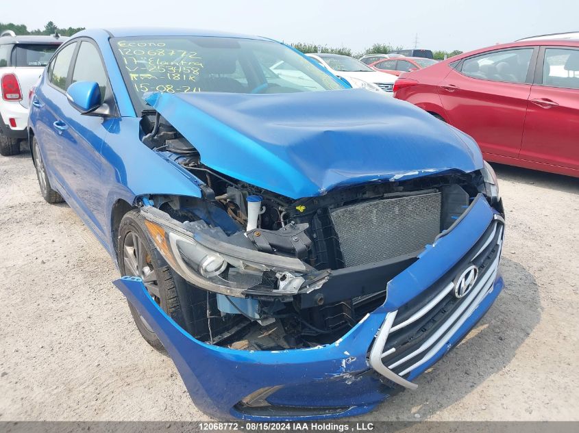 2017 Hyundai Elantra VIN: KMHD84LF3HU253458 Lot: 12068772