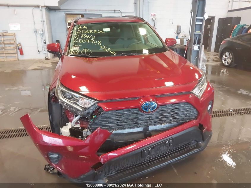 2021 Toyota Rav4 Hybrid Xle VIN: JTMR6RFV3MD009948 Lot: 12068806