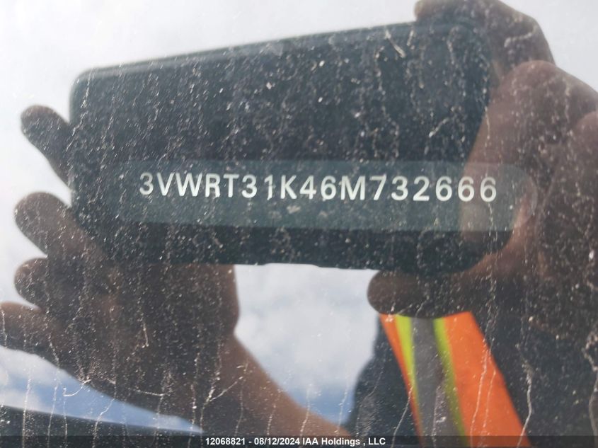 2006 Volkswagen Jetta Sedan VIN: 3VWRT31K46M732666 Lot: 12068821