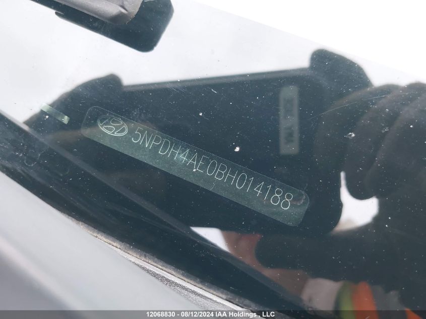 2011 Hyundai Elantra Gls/Limited VIN: 5NPDH4AE0BH014188 Lot: 12068830