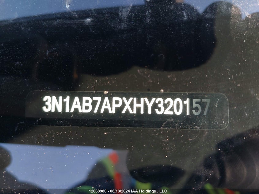 2017 Nissan Sentra VIN: 3N1AB7APXHY320157 Lot: 12068980