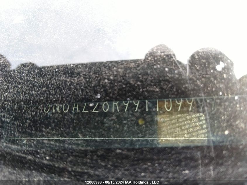 2009 Nissan Cube S/Sl VIN: JN8AZ28R99T109999 Lot: 12068998