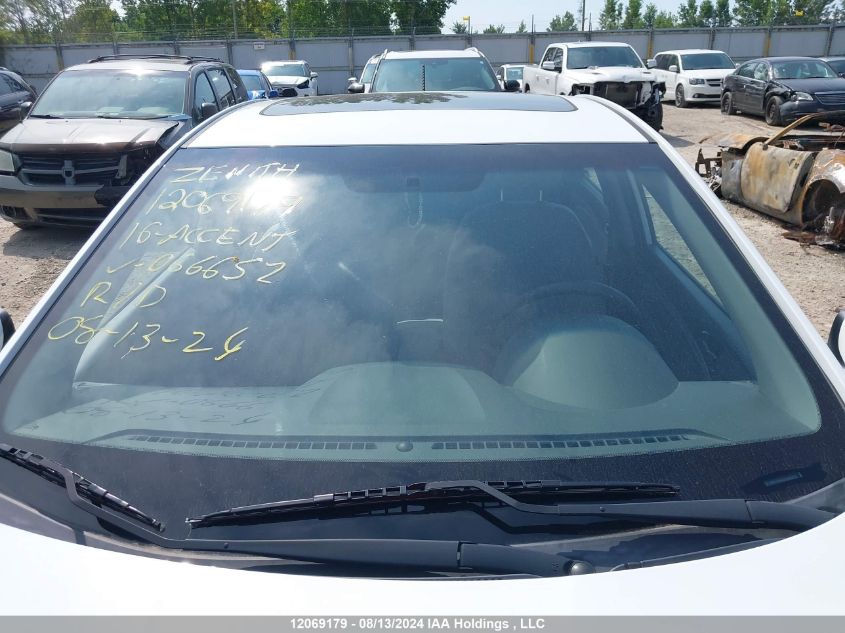 2016 Hyundai Accent Se VIN: KMHCT4AE2GU066652 Lot: 12069179