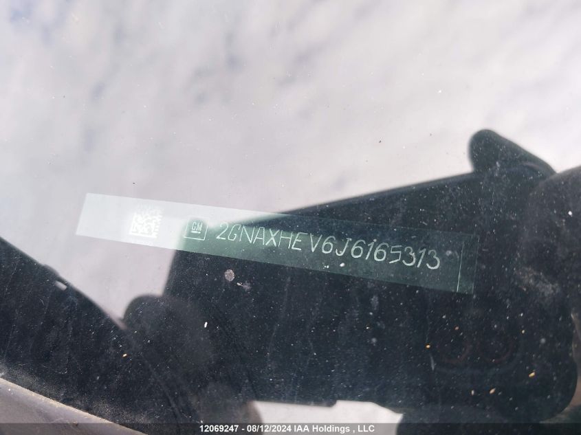 2018 Chevrolet Equinox VIN: 2GNAXHEV6J6165313 Lot: 12069247