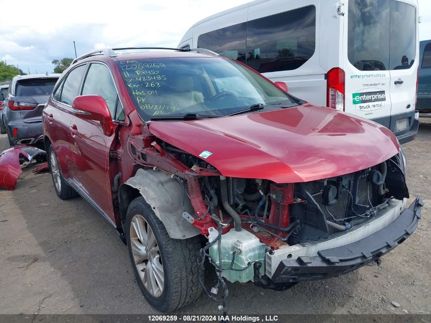 2011 Lexus Rx 450 VIN: JTJBC1BA4B2423485 Lot: 12069259